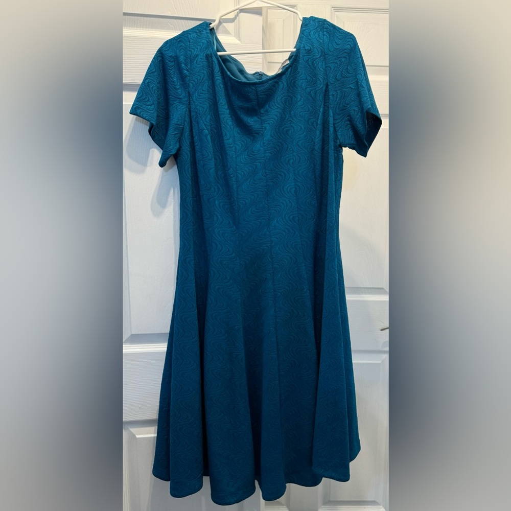 Danny & Nicole Blue Short Sleeve Dress